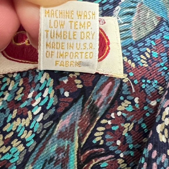 Vintage Corbin Ltd Bird Printed Artsy Abstract Blouse 4 (Small) - Picture 3 of 5